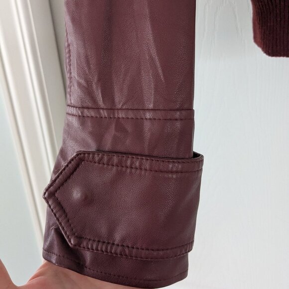 Faux Leather Jacket Cropped - Picture 5 of 9